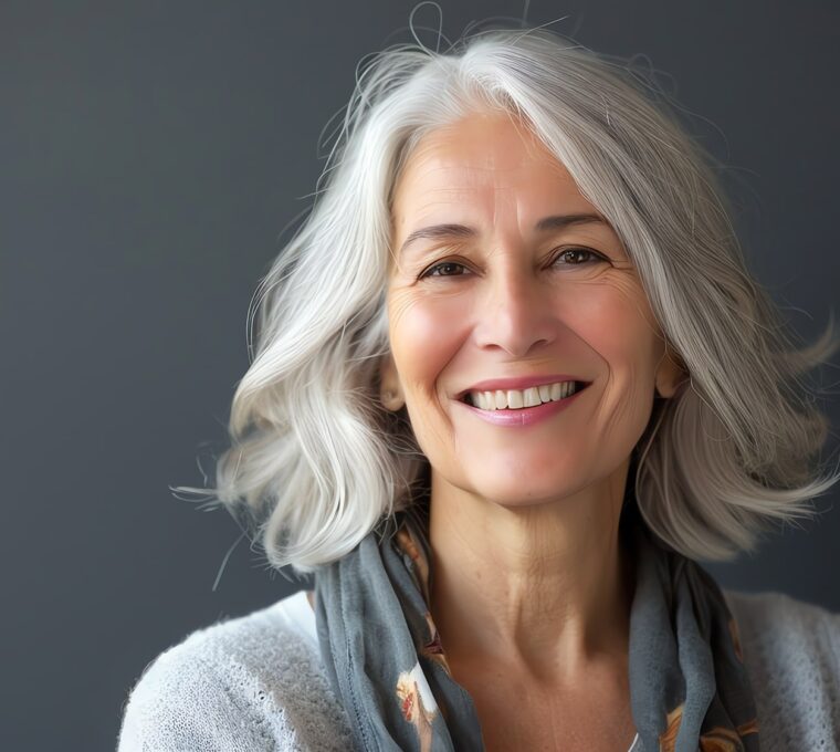 caschetto raffinato taglio capelli donna over 60